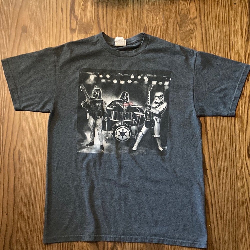 STAR WARS Dark Side Darth Vader Storm Trooper Band T-Shirt